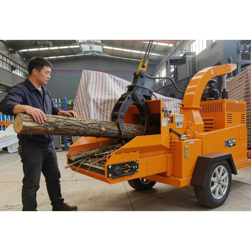 

Automatic Household Wood Chipper Portable Mobile Petrol Engine High Quality Low Price Palm Branch Shredder