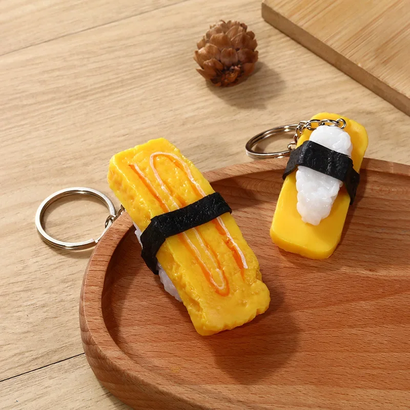 

Simulated Japanese Sushi Keychain New Creative and Fashionable Food Model Car Bag Mobile Phone Pendant Ornaments Gift Trinkets