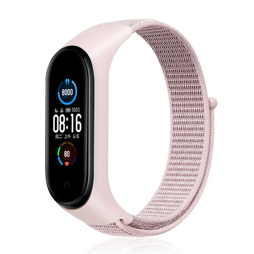 Remplacement de la ceinture de montre à boucle de sport en nylon, 16x210mm, 15g, mode mn et durable, ceinture de montre intelligente pour Xiaomi Mi Band 5, 4, 3, 1PC