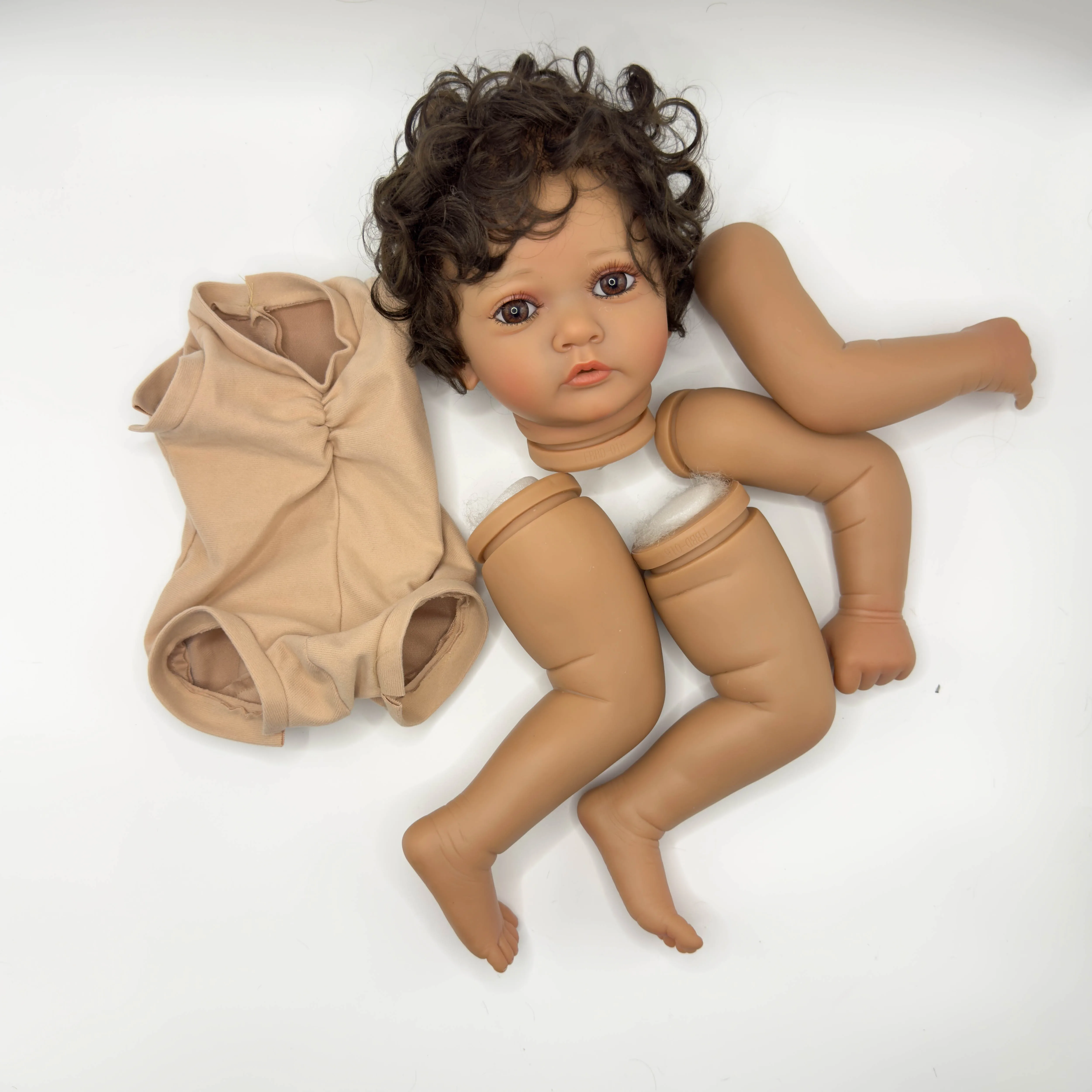 NPK 24inch Ayana Lifelike Reborn Doll Kit - Painted Unfinished Doll Parts with Hand Rooted Hair for Collectors And Craftsmen