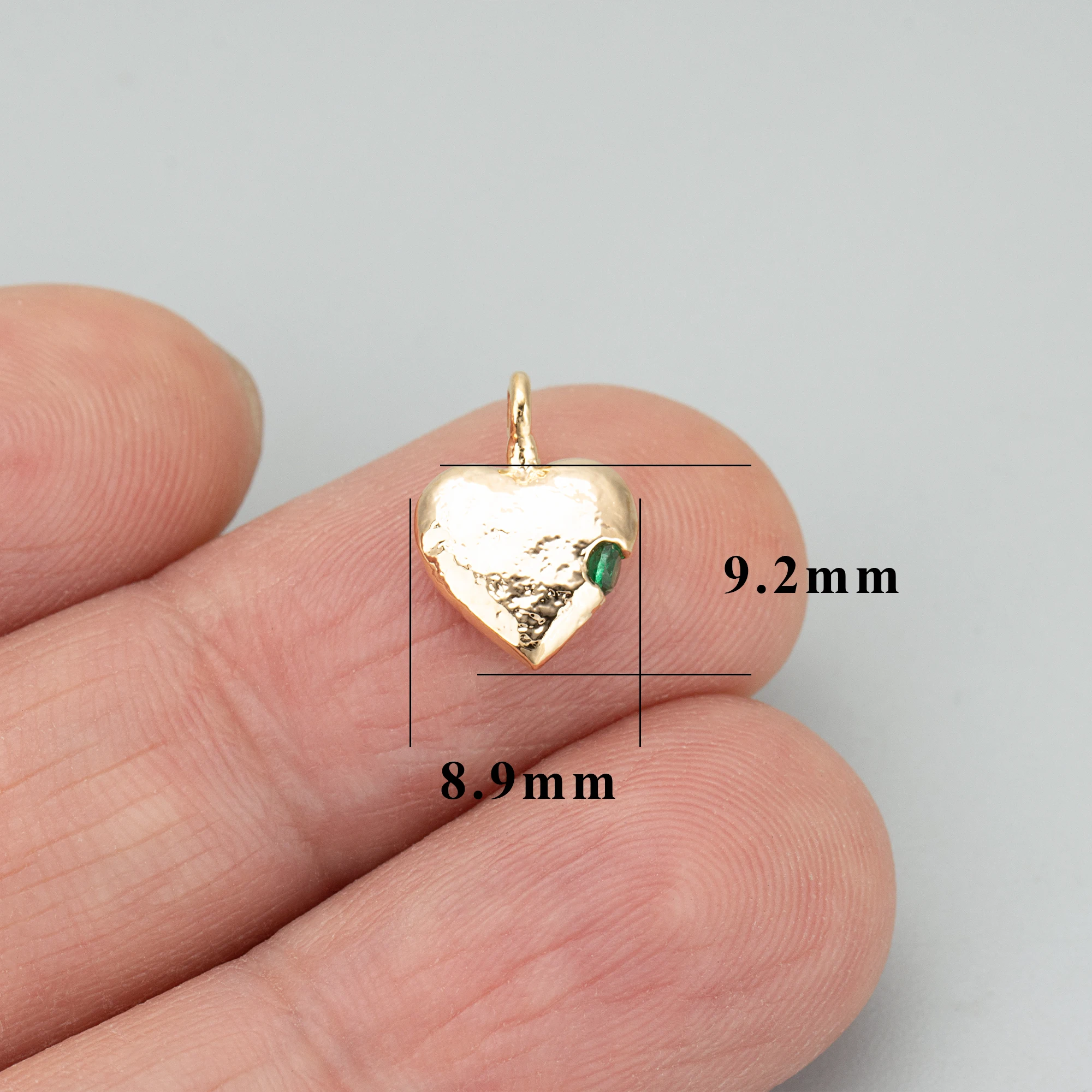 GUFEATHER ME44,jewelry accessories,18k gold rhodium plated,copper,heart shape,charms,diy pendants,jewelry making,6pcs/lot