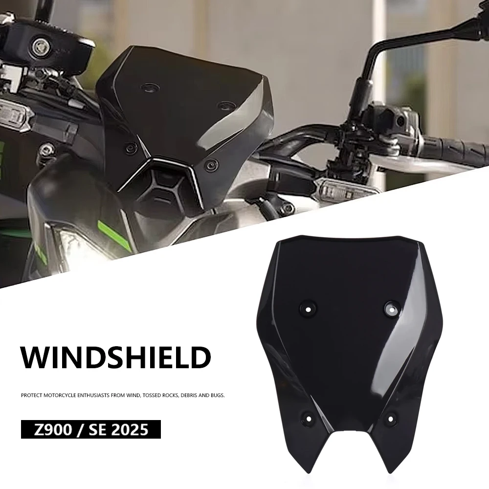 

Motorcycle Accessories Windshield Screen Visor Windscreen Double Bubble Wind Deflector New For Kawasaki Z 900 SE Z900 2025