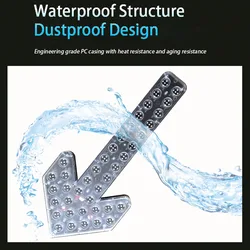 KOOJN 60 30 CM zraszacz światła uliczne strzałka zamiatarka LED naprowadzanie samochodowe podwójne migające światło 12 24V światło indukcyjne strzałka