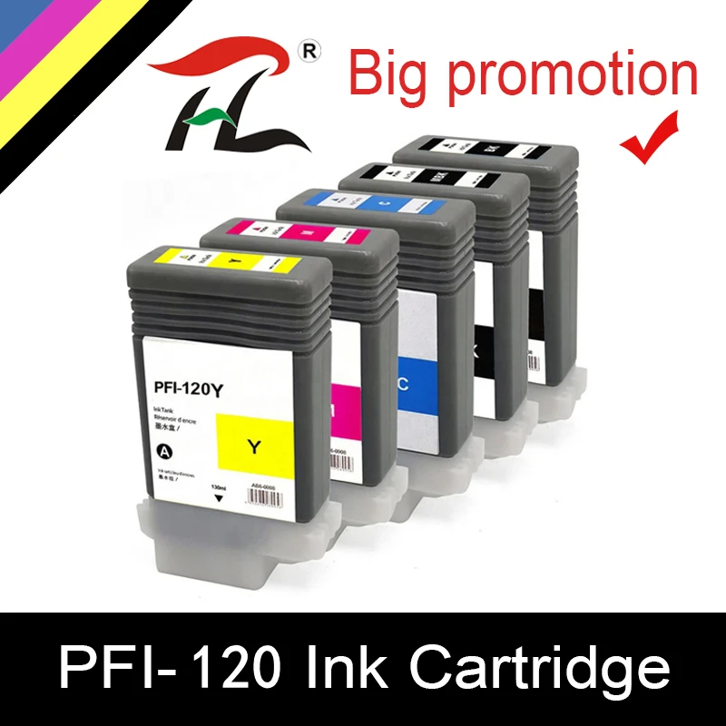 5 PK PFI120 For Canon PFI-120 Compatible Ink Cartridge For Canon imagePROGRAF iPF TM-200/iPF TM-205 / iPF TM-300 / iPF TM-305