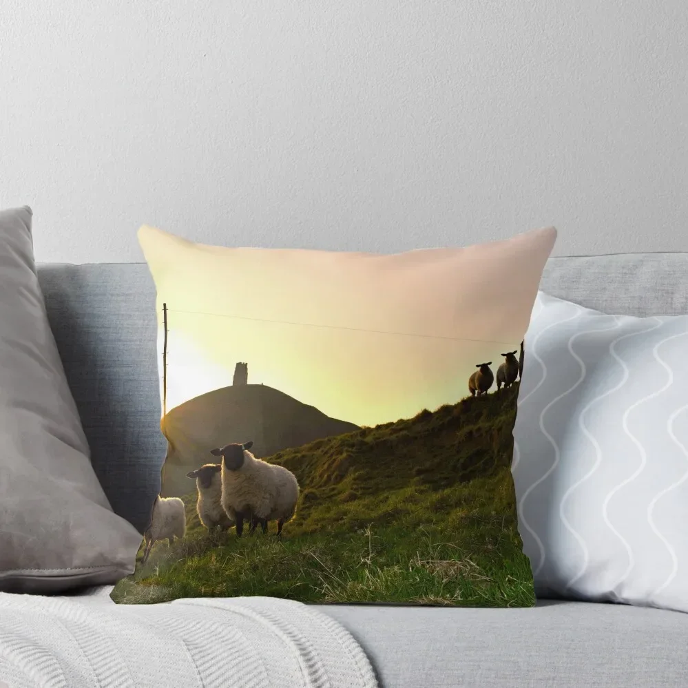 

Sheep near Glastonbury Tor Throw Pillow Cushion Child Luxury Pillow Cover covers for pillows Pillowcase Cushion pillow