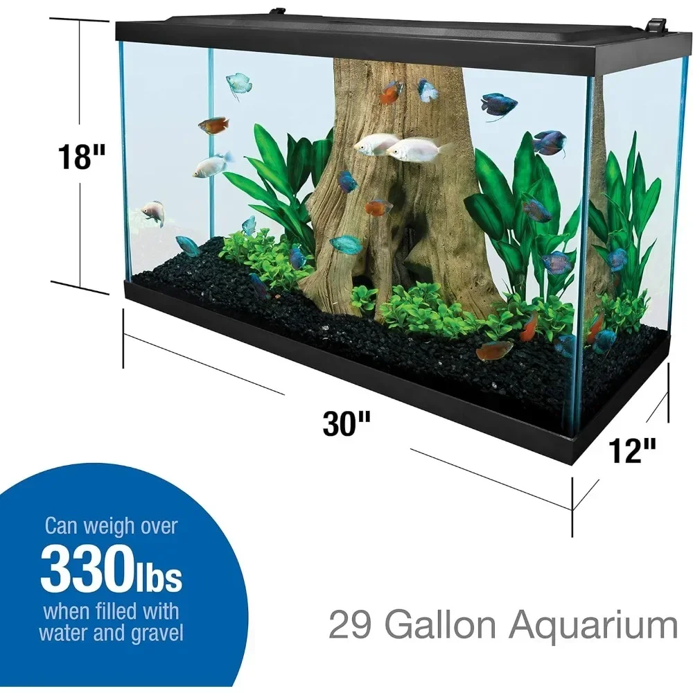 Aquarium Hatchery Glass Aquarium 29 Gallons Rectangular Fish Tank Fishkeeping Aquatic Pet Supplies Products Home Garden