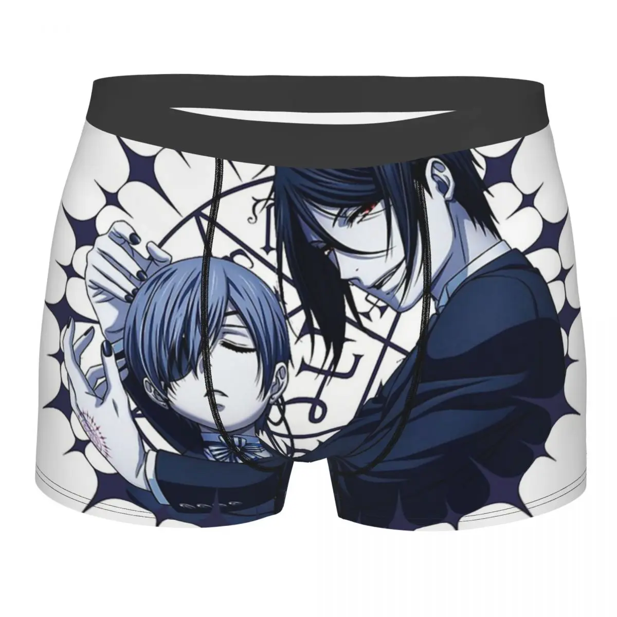 Sebastian And Ciel Pentagram Black Butler Demon Servant Anime Underpants Panties Men's Underwear Ventilate Shorts Boxer Briefs