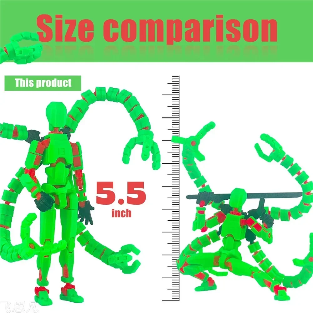 3D Printed T13 Action Figure Assembly Completed Multi-Jointed Movable Titan 13 Lucky Dummy Nova Robot Desktop Action Figure