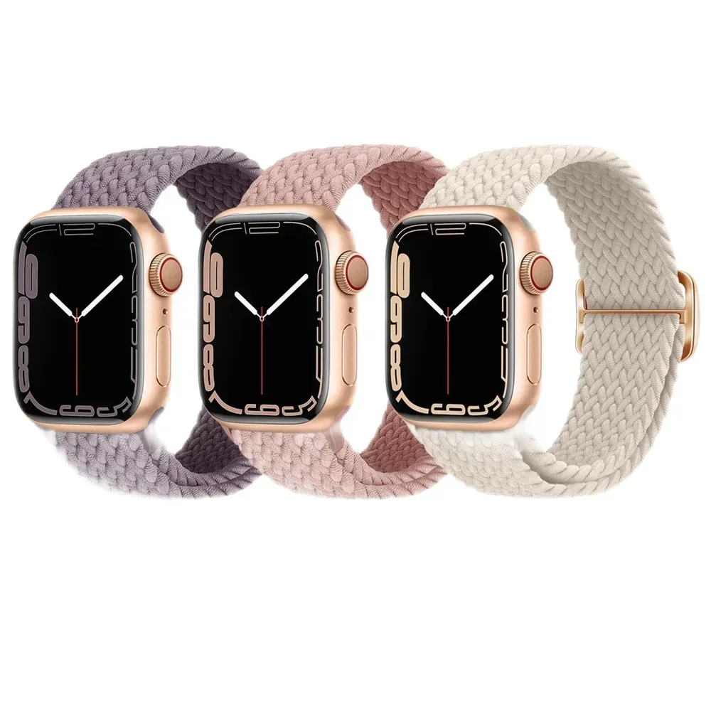 Nylon-Solo-Loop-Armband für Apple Watch Ultra, 40-44-41-46-49 mm, 45 mm, elastisches Nylon-Armband, iWatch Series 10, 9, 8, 7, 3SE.