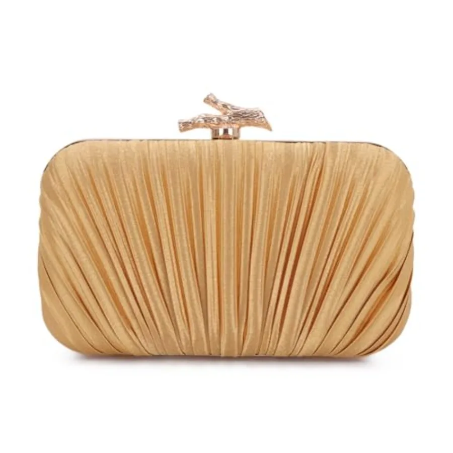 

Clutch Purses for Women Evening Bag Pleated Clutch Bag with Chain for Wedding Party with Chain for Wedding Party