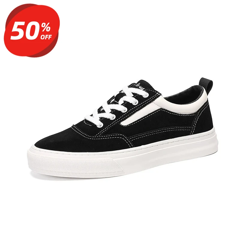 

Suede Leather Skateboard Footwear for Men Fashion Sneakers Men Vulcanized Shoes Comfortable Male Casual Shoes Outdoor Walk Shoes