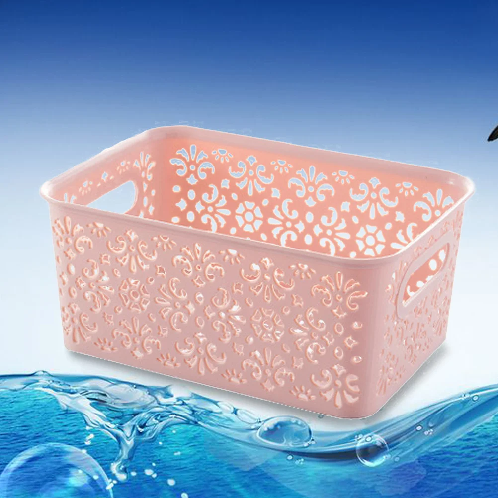 

Handles on Storage Box Hollow Out Basket Underwear Stackable Small Size