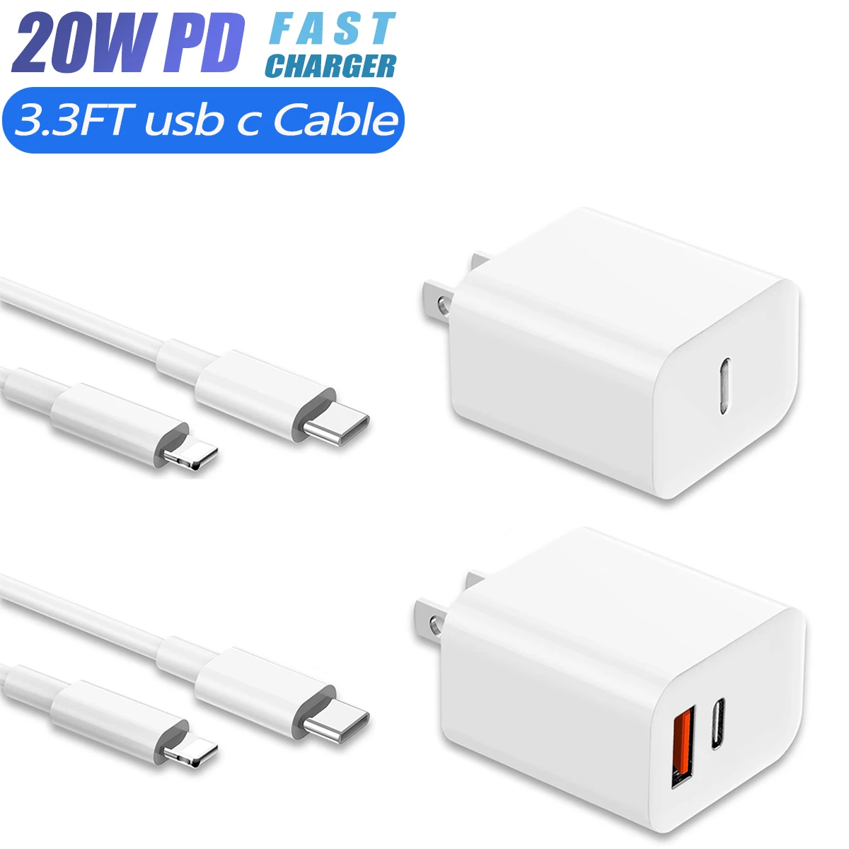 For Apple Original PD 20W Charging For iPhone 14 Pro Max 13 12 mini 11 Fast Charger X XS XR 7 8 6 Plus SE 2020 Phone Accessories