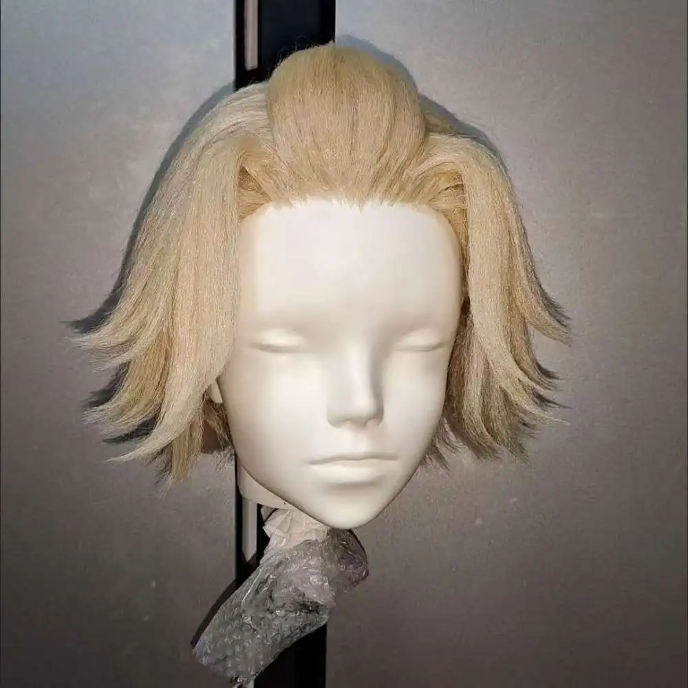 

Sano Manjiro Cosplay Wig Golden slicked back short hair Tokyo Revengers wig rose net inner cap Heat Resistant synthetic Wig