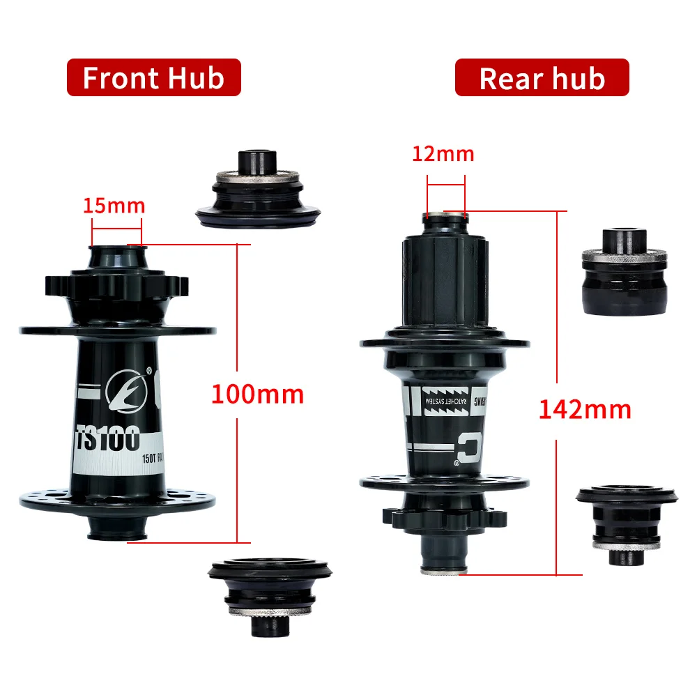 Bike Hub MS HG XD TS148 15x110mm 12x148mm TS100 15x100mm Front 2 Rear4 Bearing for Quick Release Barrel Shaft DH AM XC Bicycle