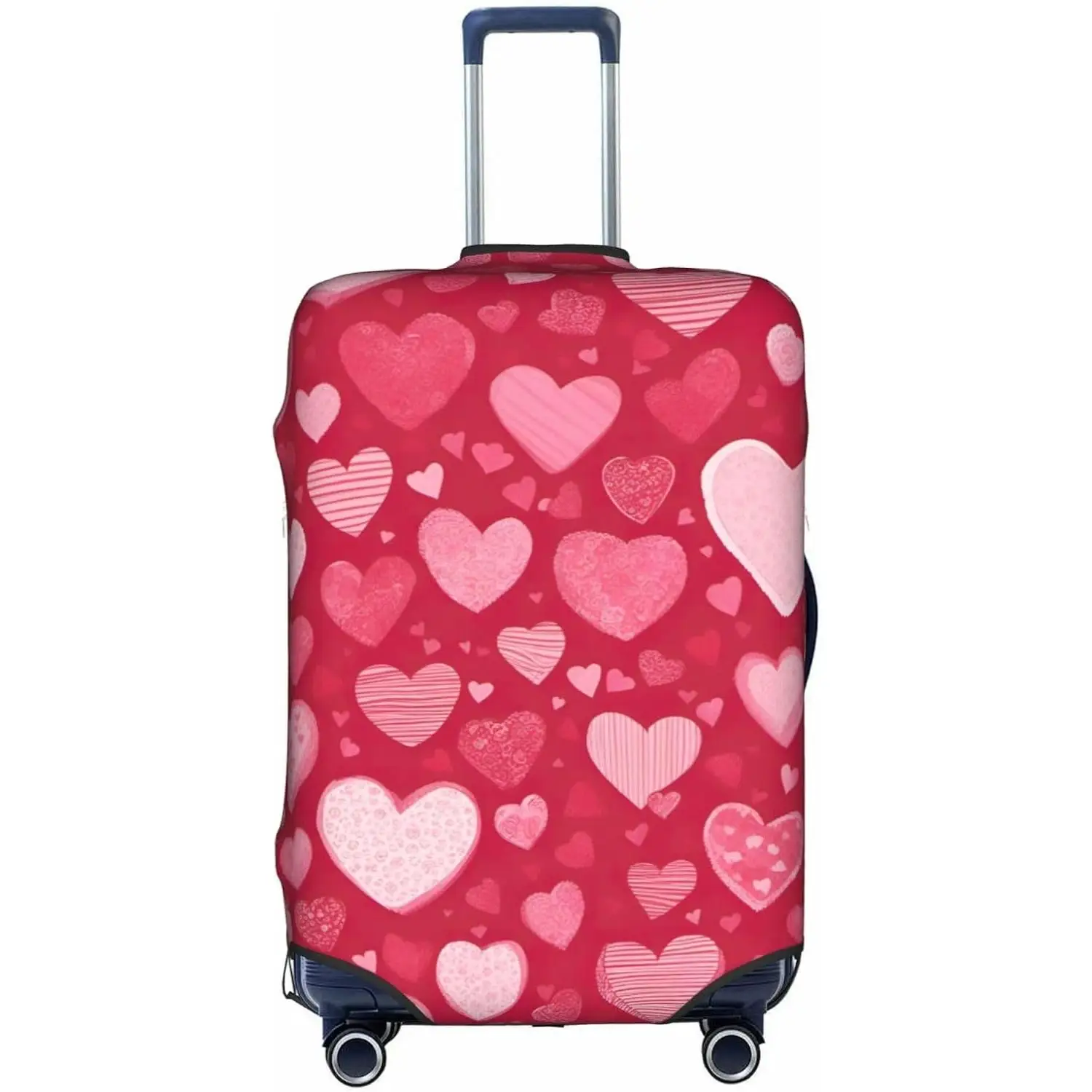 

Эластичная защита для багажа с принтом на День святого Валентина, большой чехол для чемодана, боковые невидимые молнии для путешествий и бизнеса