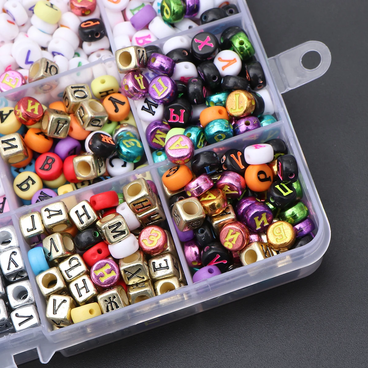 

1040 pcs Acrylic Letter Beads DIY Craft Materials Smooth Surface Mini Hole Colorful Jewelry Making Supplies Bead Bracelet