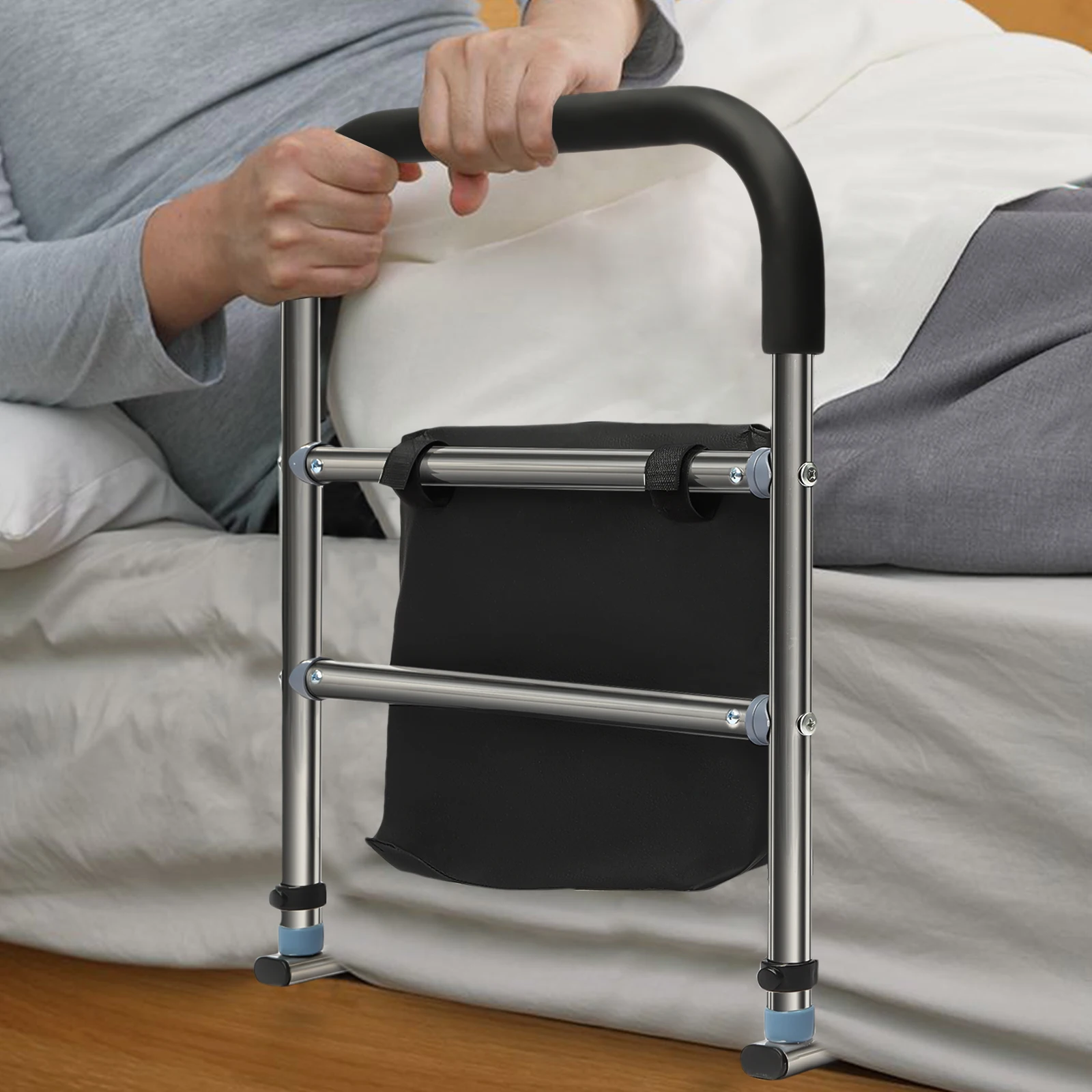 Bed Rail for Elderly Adults Bedside Fall Prevent Grab Bar for The Senior Bed Assist Rail Fits All Bed