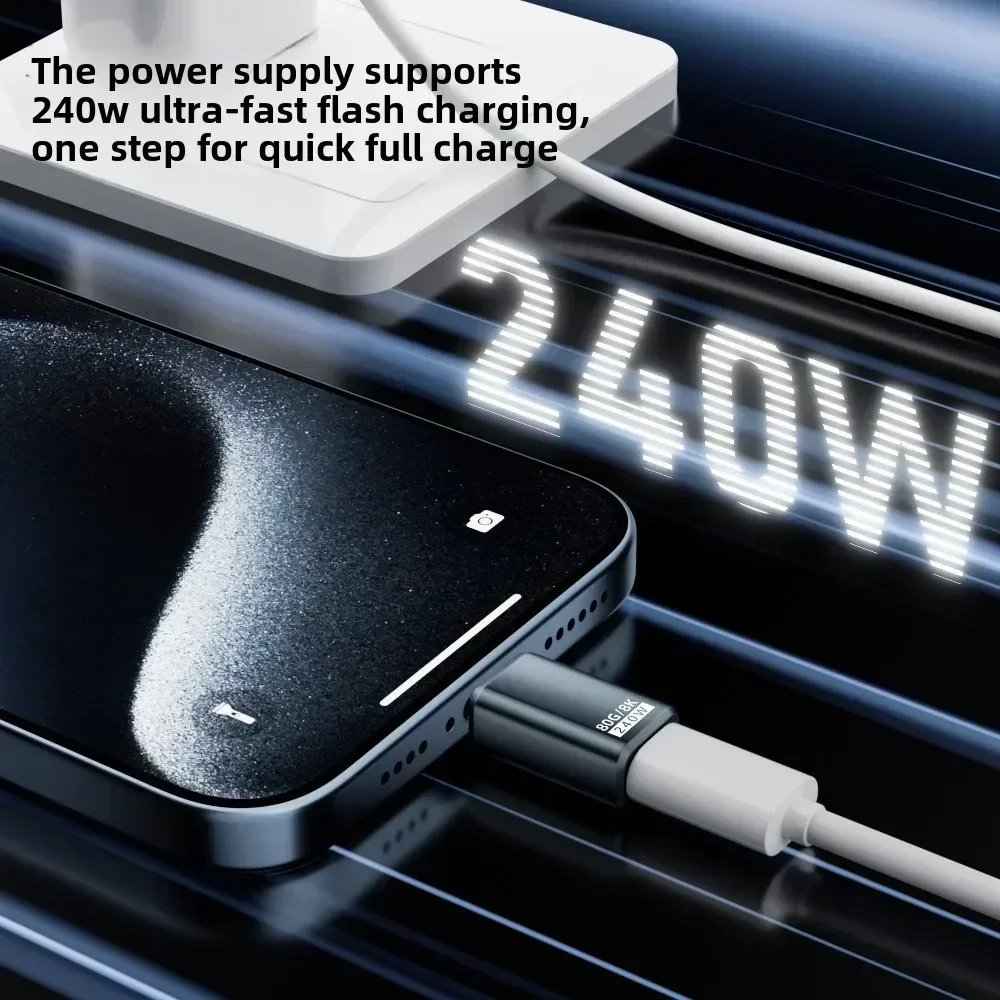 PD240W USB4.0 Type-C To C Fast Charging Adapter Converter 80Gbps Data Connector 8K@60Hz USBC OTG Adapter for MacBook