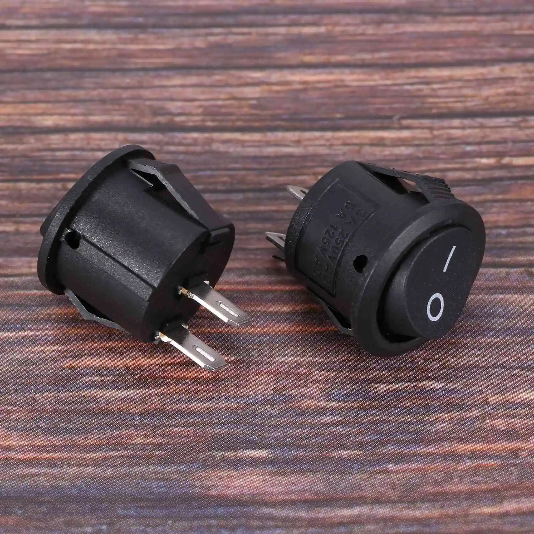 

A63K-20 шт. SPST черная кнопка включения/выключения круглый кулисный переключатель переменного тока 6 А/125 В 3 А/250 В