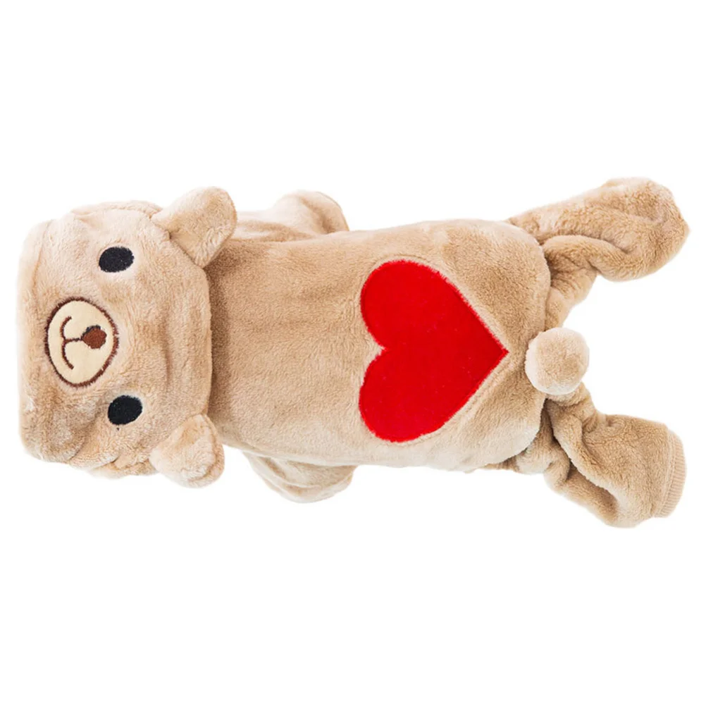 

Small Dog Hoodie Brown Size S Warm Four Legs Sweatshirt Puppy Jumpsuit Pet Coat Chihuahua Clothes Winter Dog Hoodie