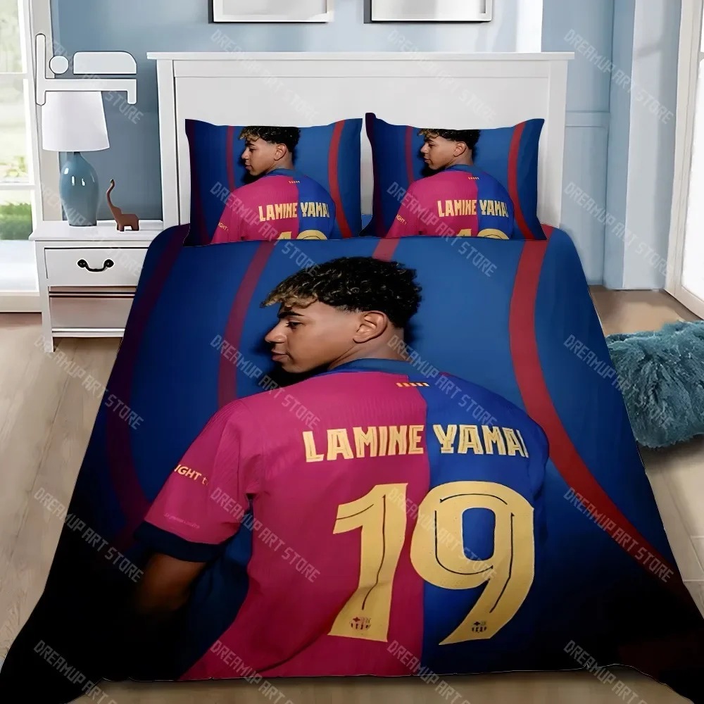 Football Stars Duvet Cover Pillowcase Bedding Set Adult Boy Girl Y-Yamal Bedroom Decoration Children Gift Single Double Size