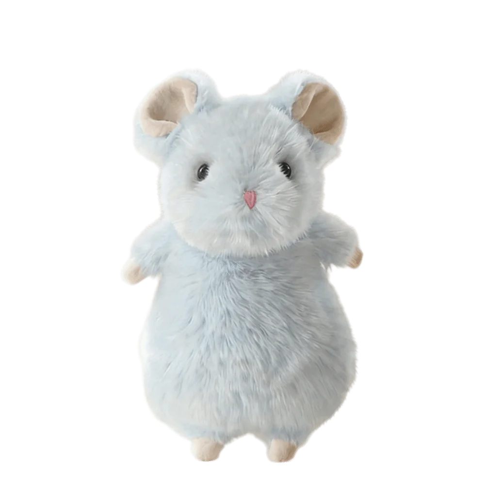 Cuddly Soft Fancy Rat Plush Toy Mini Grey White Brown Fluffy Stuffed Pet Rat Plushie 18cm Cartoon Animal Mouse Plush Pendant