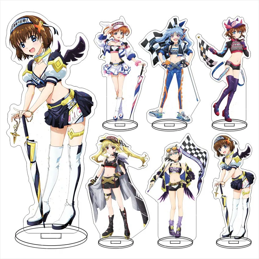 

Magical Girl Lyrical Nanoha EXCEEDS Acrylic Keychain Standee, Anime Character Figure Desktop Display Creative Collection Gifts