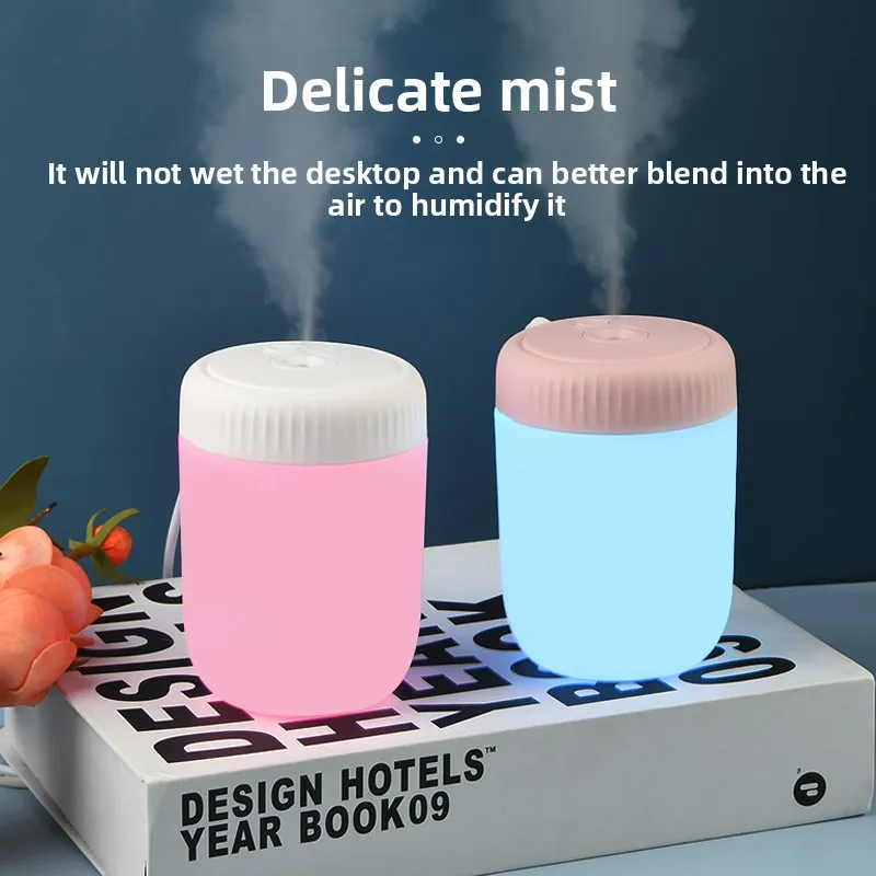 

220ML Mini Air Humidifier USB Mist Maker Aroma Essential Oil Diffuser Color Night Light Large Spary for Home Bedroom Car