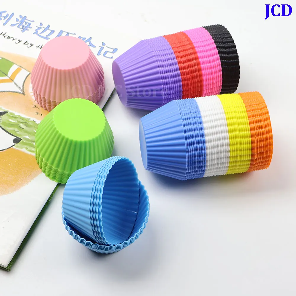 

10Pcs Silicone Cake Mold Round Muffin Cupcake Baking Molds Reusable DIY Cake Decorating Tools Wedding Birthday Party Decorations