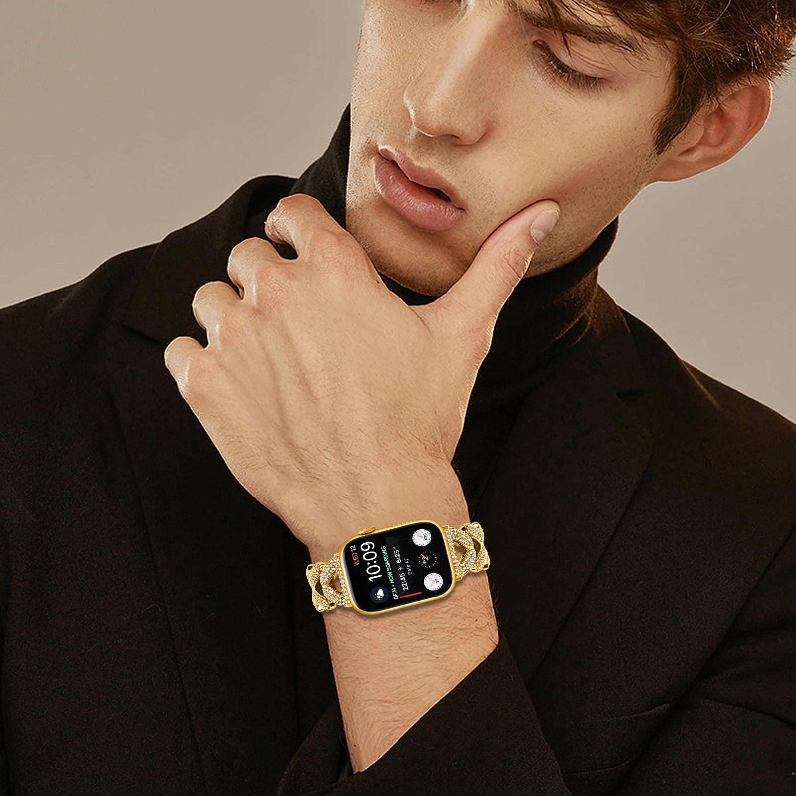 Apple Watch 10 46mm / Ultra 2 / Ultra 49mm / SE (2023) / (2022) / (2020) 6 5 4 44mm / 3 2 1用 亜鉛合金製時計バンド