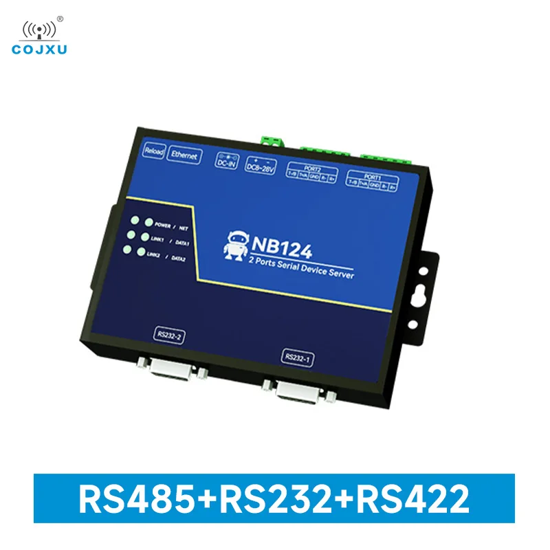 Serial Server RS232/422/485 RJ45 Modbus Gateway COJXU NB124-V2 NB144-V2 POE TCP/UDP/MQTT AT Command Build-in Watchdog