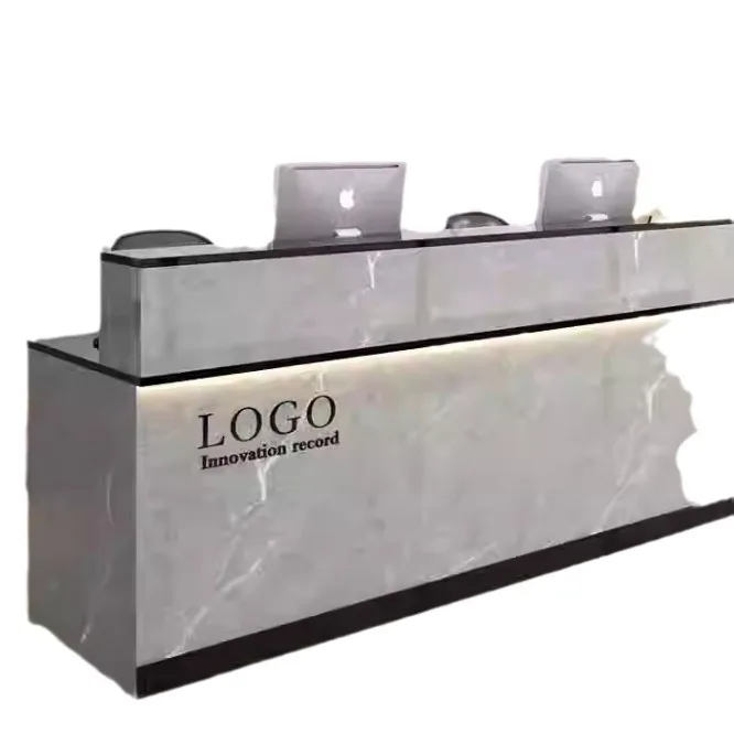Reception for Beauty Salon Contoire Cash Desk Table Home Counter Store Store Furniture Rounded Reception Desks Clinic Frontdesk