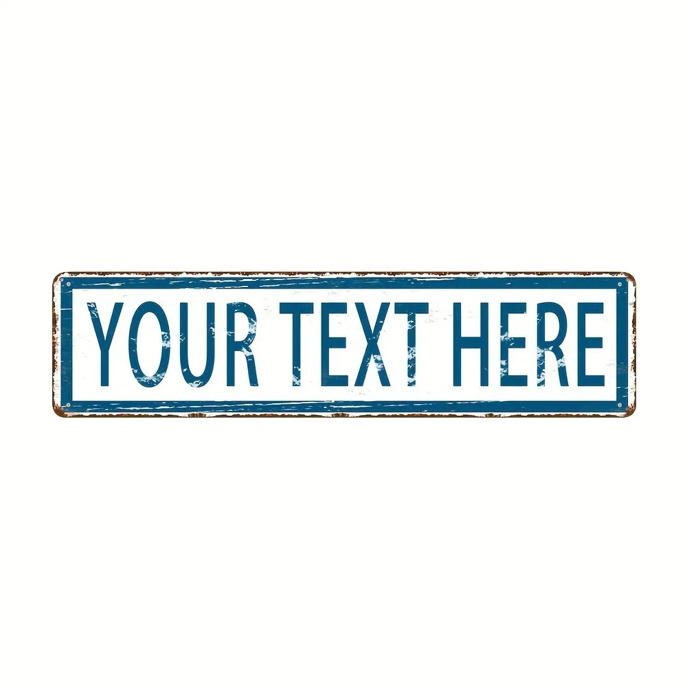 1pc Personalized Waterproof Dustproof Retro Text Aluminum Metal Sign Custom Bar Cafe Garage Wall Decor Only for Decoration (4x16