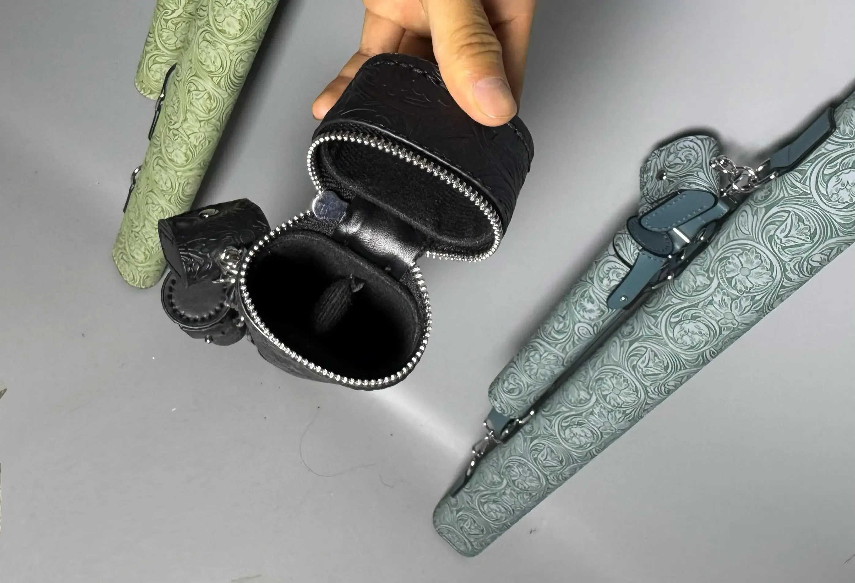 수제 보관 상자 4 홀 풀 큐 가방 휴대용 4 홀 수제 큐 버킷 풀 큐 버킷 큐 튜브 큐 박스 휴대용 큐 가방