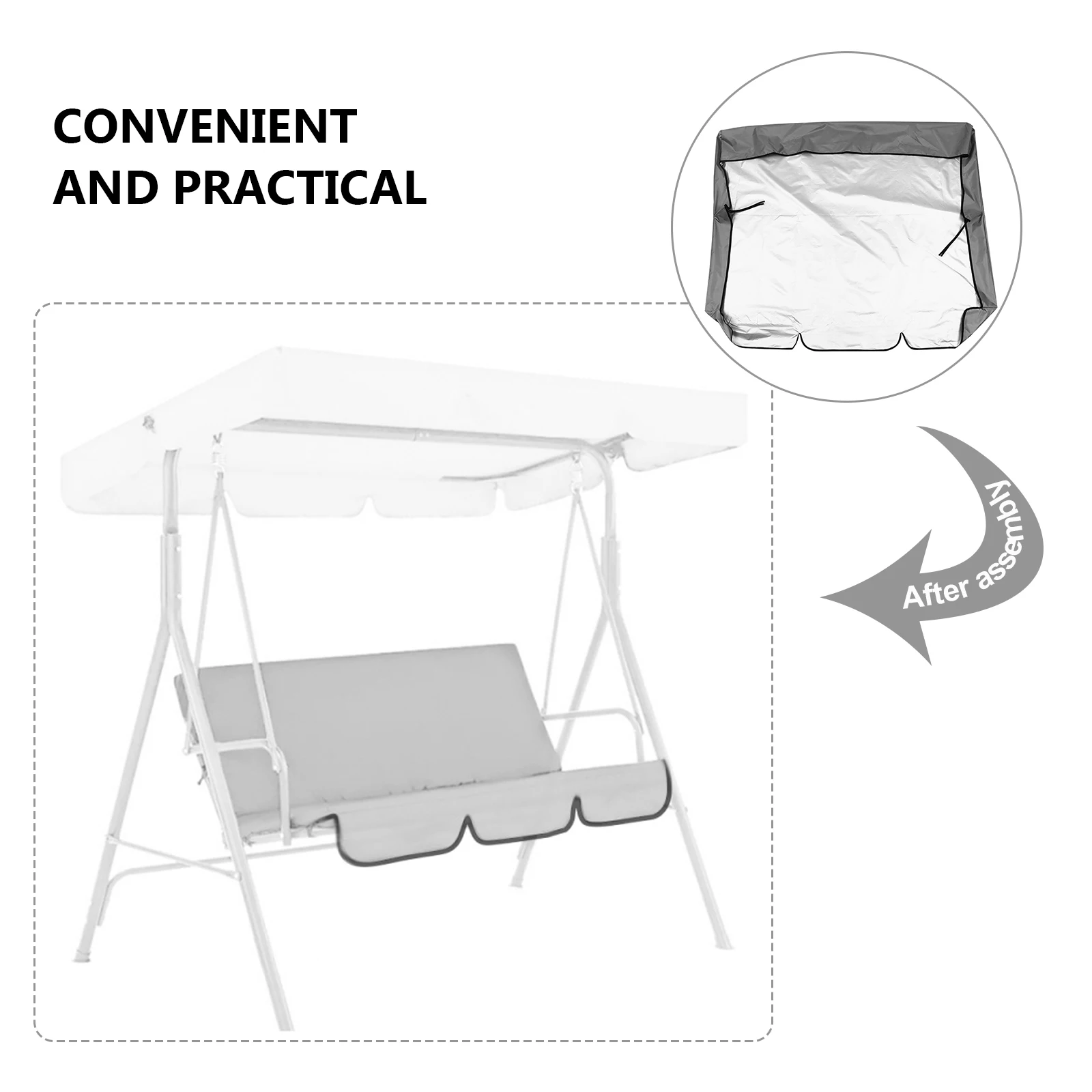 

1 pc Outdoor Swing Seat Cover Waterproof Dustproof UV Protection Thick Material Keeps Safe Beach Chair Outdoor Furniture