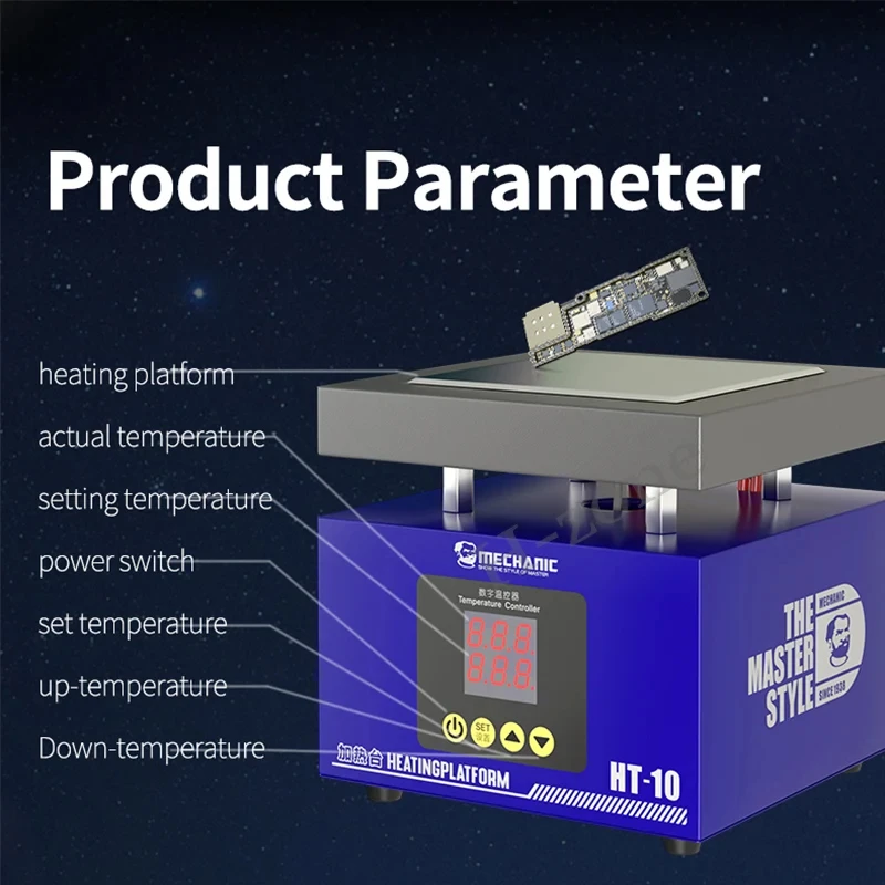 MECHANIC HT-10 Intelligent Constant Temperature Heating Table LED Digital Display Motherboard PCB Mobile Phone Repair Tool