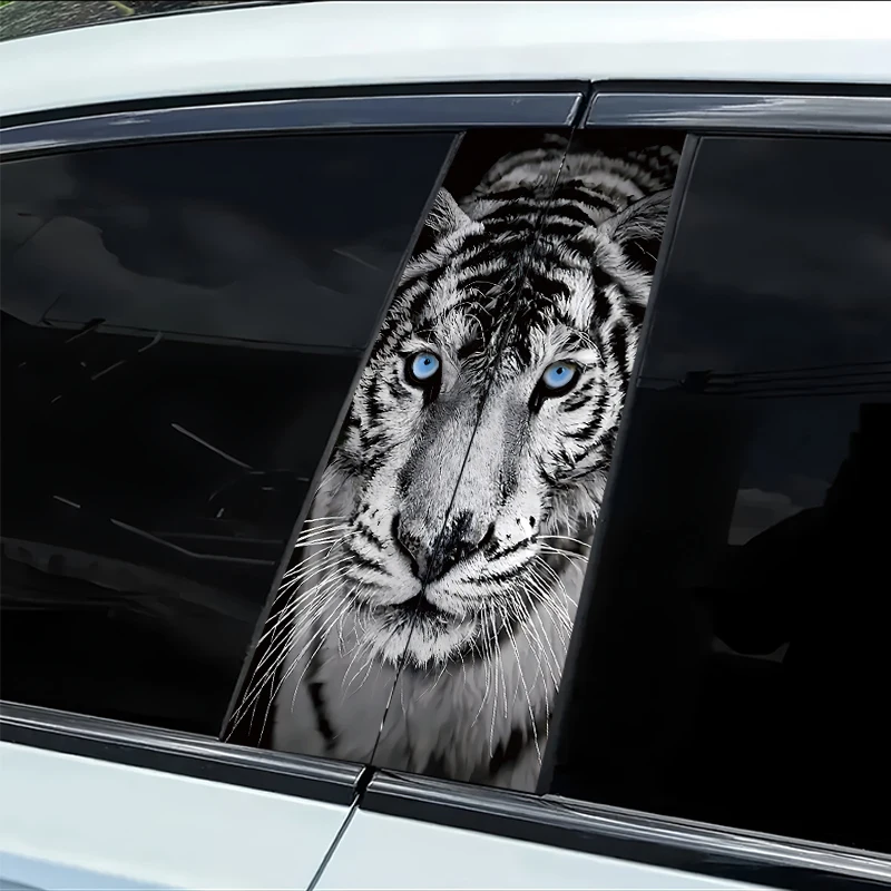 

2 наклейки на B-стойку автомобиля, защитная пленка White Tiger Vinyl.