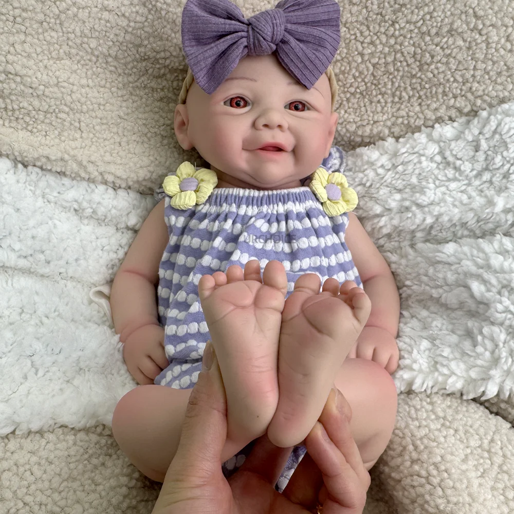 Schlussverkauf! 17" Silikon-Reborn-Mädchenpuppe Vivienne, lebensechte, waschbare Reborn-Babypuppe für Neugeborene für Kinder und Sammler, perfektes Geschenk