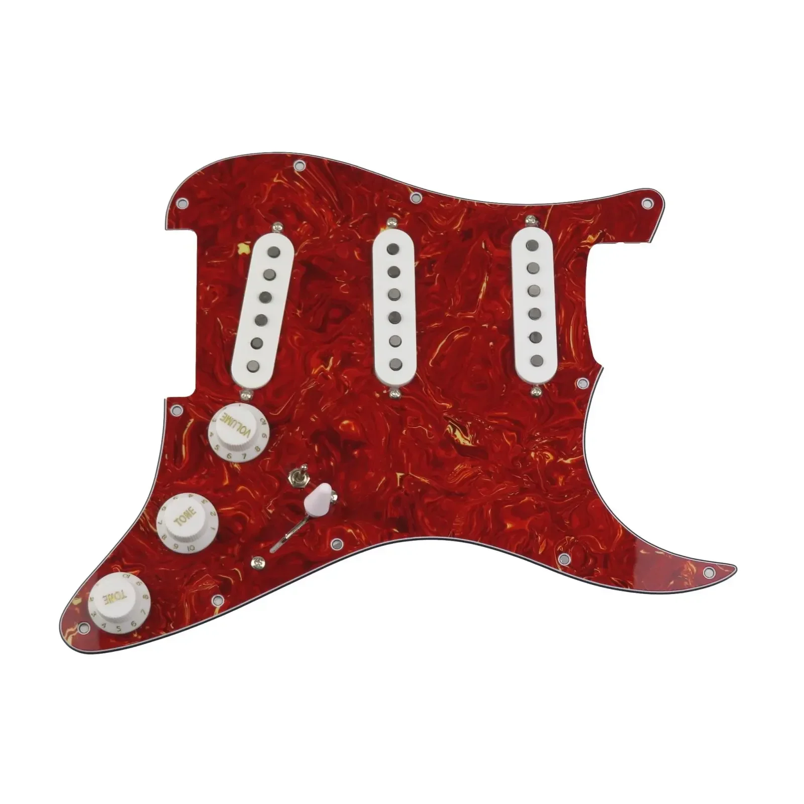 

Loaded Prewired Guitar Pickups SSS 60s Style single coils Alnico 5 Pickups 7-Way wiring pickguard