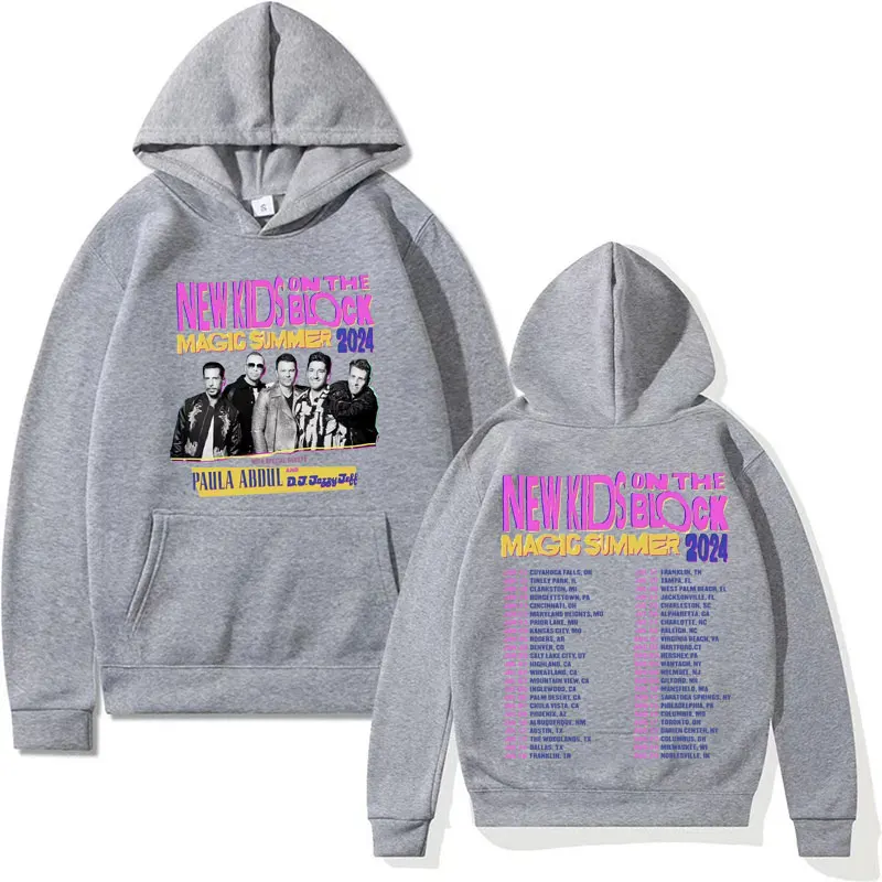 Sweats à capuche vintage des années 90 pour hommes et femmes, sweat-shirt Hip Hop Punk Rock, sweat à capuche de style Magic Summer Tour, New Kids on The nights, 2024