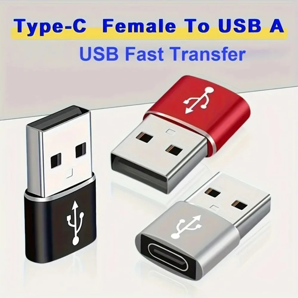 3PCS USB 2.0 To Type C OTG Charger Adapter Connector Type-C to USB Male To Type-c Adapt Converter for PC MacBook Car USB ipad