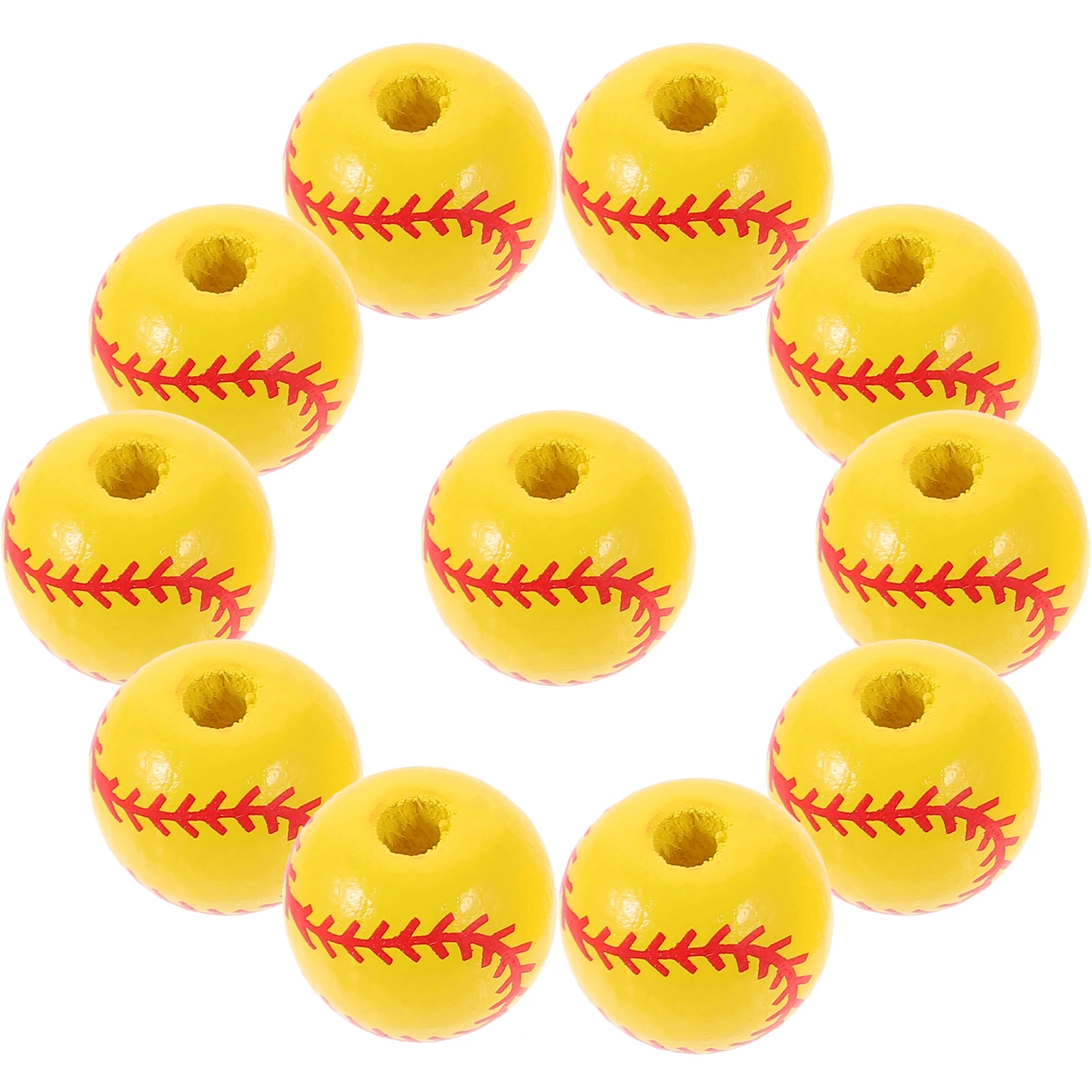 

50 Pcs Wood Beads Ball Shaped Durable Wear Resistant DIY Craft Accessories Jewelry Making Necklaces Earrings