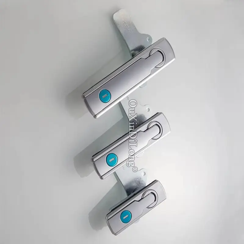 

New 5PCS Zinc Alloy Industry Machinery Flat Chassic Lock Pop Up Type Distribution Box Lock Switch Electric Cabinet Door Lock+Key