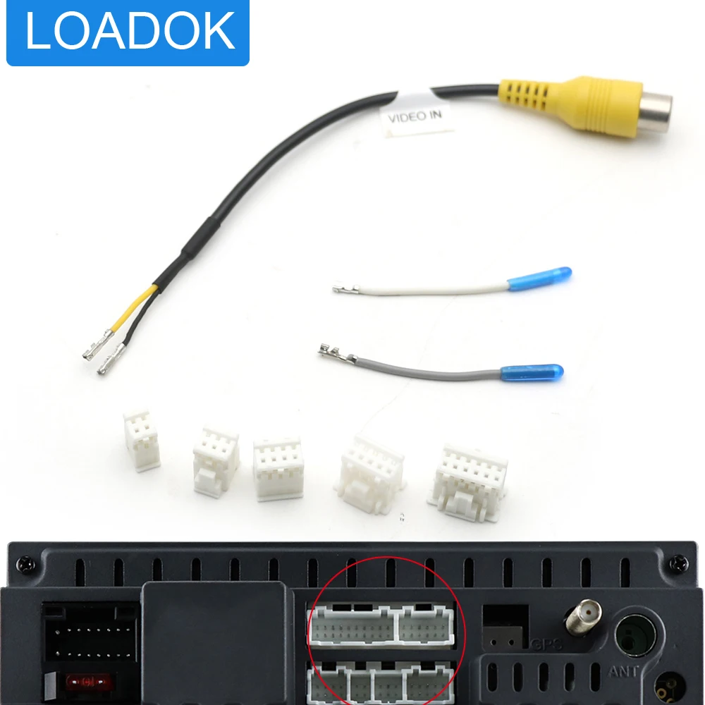 

Universal Car 4 / 6 / 8 / 10 / 12 Pin RCA Camera Video Input Cable Adapter Wiring Connector Android Radio Accessories