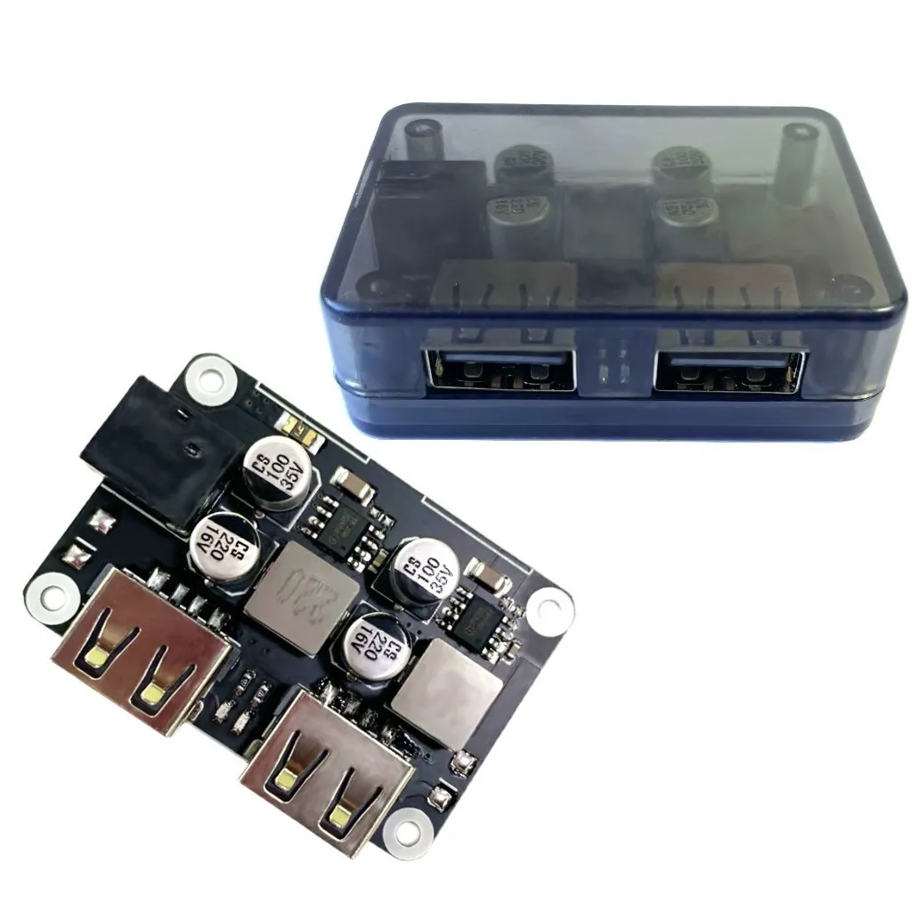 QC3.0 QC2.0 Car USB Charging Buck Module Step Down Fast Quick Charger Board 24V 12V to 5V 9V Voltage Regulator DC Dual