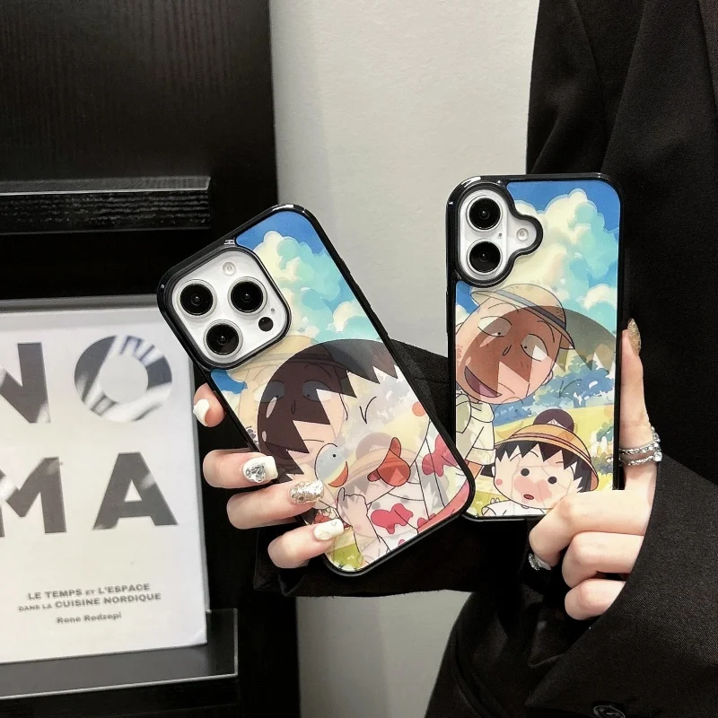 น่ารักปู่หลานสาวเคสโทรศัพท์สําหรับiPhone 11 12 13 14 15 16 Pro Max Plusแม่เหล็กไร้สายชาร์จสําหรับMagsafe Cover