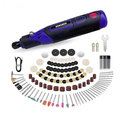 Mini Electric Drill Multifunctional Grinder 3-Speed USB Power Tool with Engraving Pen and Accessories Set Home DIY Rotary Tool