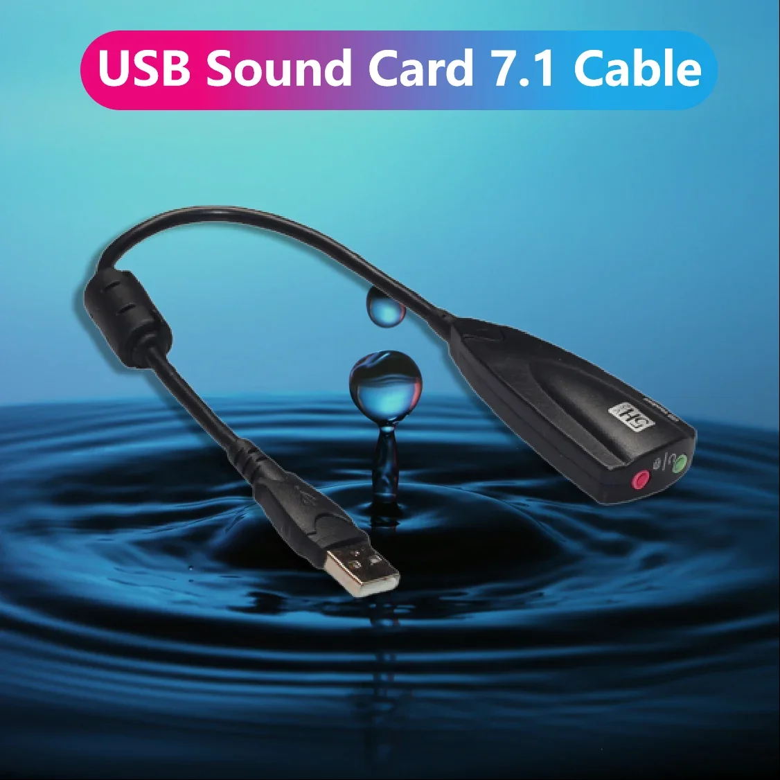 5HV2 Stereo 7.1 Channel With Cable Sound Card USB Audio Headset Sound Card Computer Games Dedicated External High-end Sound Card