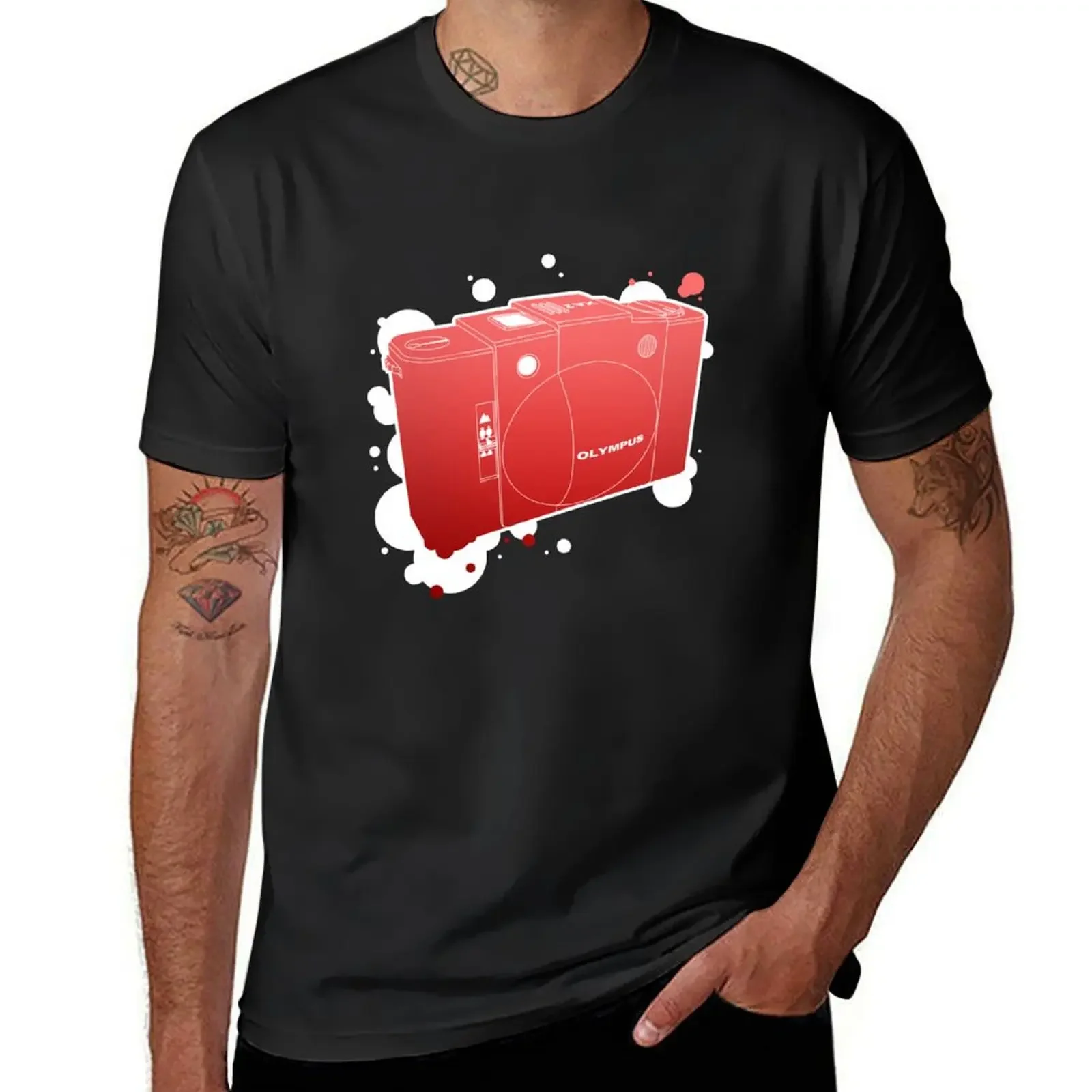 

XA Red T-Shirt tees anime vintage t shirts plain clothes for men